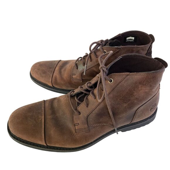 Timberland Defender Repellent Ankle Boots Brown Leather Lace Up Size 10 - Picture 2 of 8